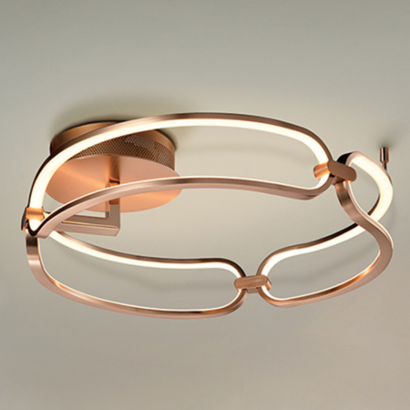 Plafoniere - Plafoniera moderna Colette diam 47 cm finisaj auriu rose sau Crom