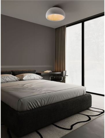 Corpuri pt interior - Plafoniera DAVO D50 - Stone Dove Gray Polyurethane & Resin