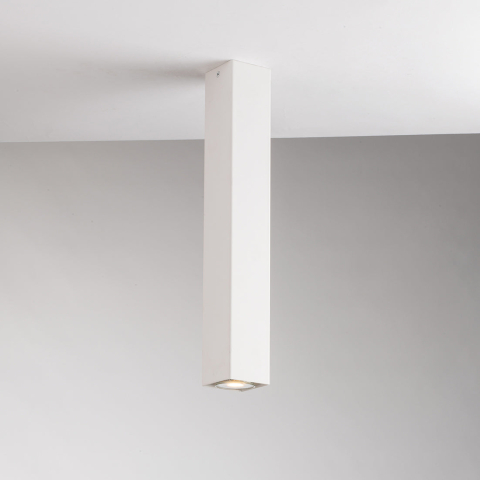 Plafoniere - PLAFONIERA FLUKE QUADRATA BIANCA 1XGU10 6X6X40CM