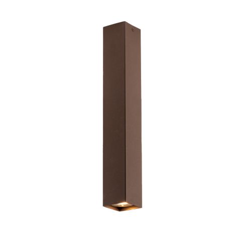 Plafoniere - PLAFONIERA FLUKE QUADRATA CORTEN 1XGU10 6X6X40CM