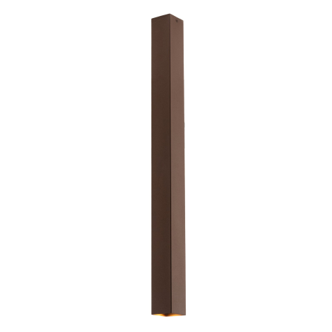 Plafoniere - PLAFONIERA FLUKE QUADRATA CORTEN 1XGU10 6X6X75CM