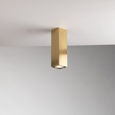 Plafoniere - PLAFONIERA FLUKE QUADRATA ORO 1XGU10 6X6X20CM