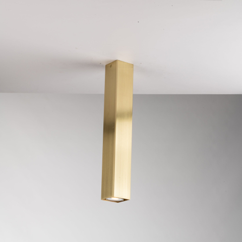 Plafoniere - PLAFONIERA FLUKE QUADRATA ORO 1XGU10 6X6X40CM