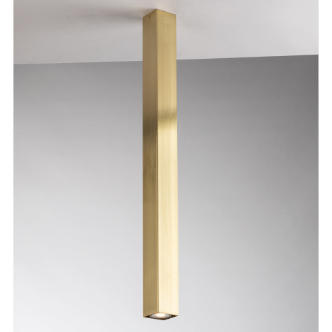 Plafoniere - PLAFONIERA FLUKE QUADRATA ORO 1XGU10 6X6X75CM