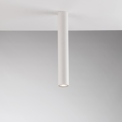 Plafoniere - PLAFONIERA FLUKE TONDA BIANCA 1XGU10 5,5X5,5X40CM