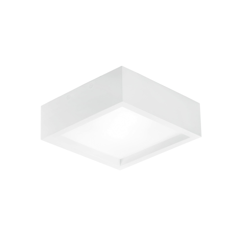 Plafoniere - PLAFONIERA GABRIEL QUADRATA BIANCA 2XE27 25X25X8,5CM