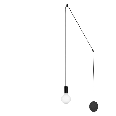 Plafoniere - PLAFONIERA HABITAT NERA 1XE27 500CM