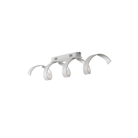 Plafoniere - PLAFONIERĂ LED HELIX ALBĂ E ARGINTIU 20W 1680LM 4000K 80X18CM
