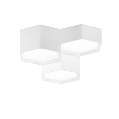 Plafoniere - PLAFONIERA LED VORTEX BIANCA 36W 3930LM CCT 35X35X15CM
