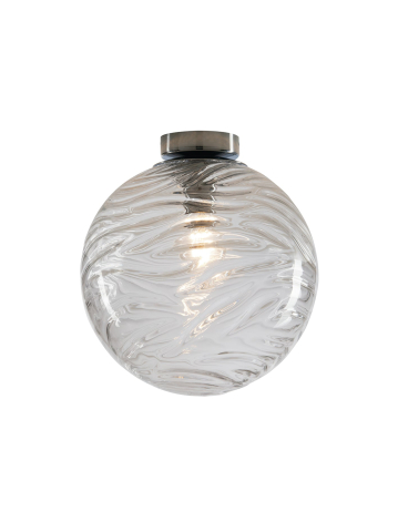 Plafoniere - PLAFONIERA NEREIDE TRASPARENTE 1XE27 25X25CM