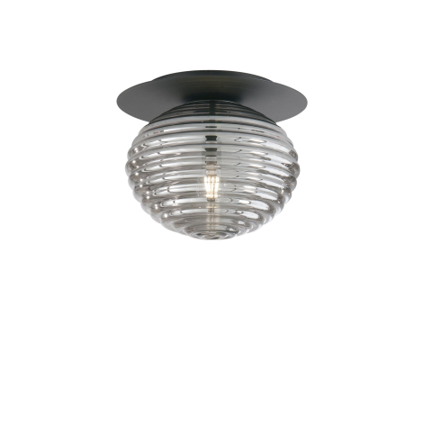 Plafoniere - PLAFONIERA RIPPLE NERA 1XE27 35X35X28CM