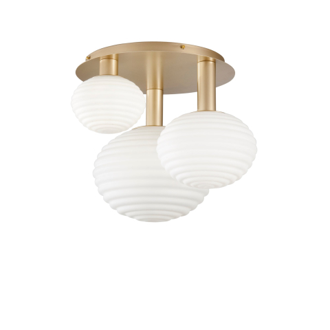 Plafoniere - PLAFONIERA RIPPLE ORO 3XE27 53,5X39X48CM