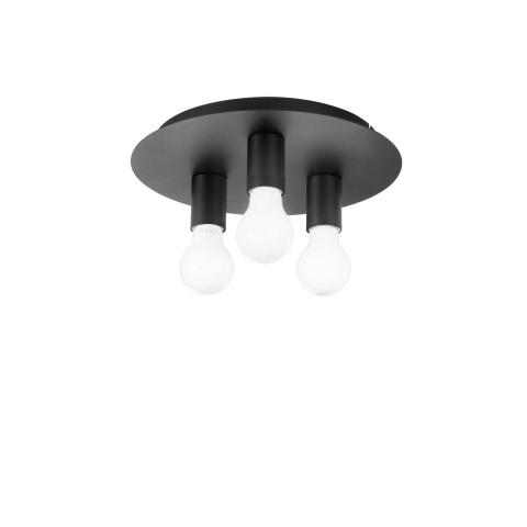 Plafoniere - PLAFONIERA STRIKE NERA 3XE27 30X30X86CM