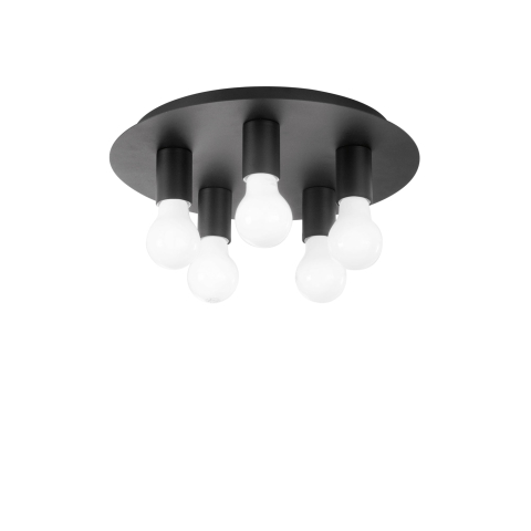 Plafoniere - PLAFONIERA STRIKE NERA 5XE27 35X35X86CM