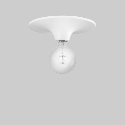 Plafoniere - PLAFONIERA VESEVUS BIANCO 1XE27 30X30X8CM
