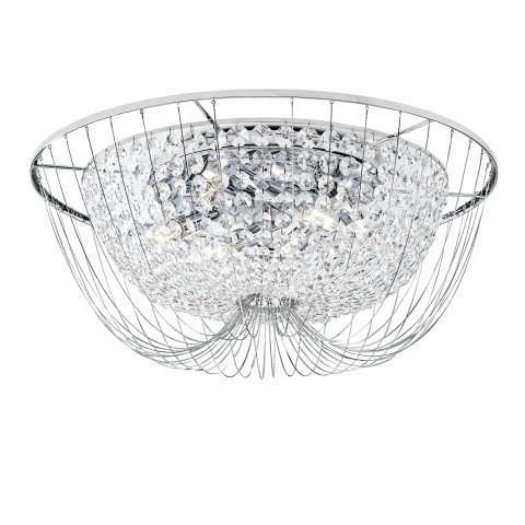 Plafoniere - PLAFONIERA VIENNA CROMO 6XE14 60X24CM