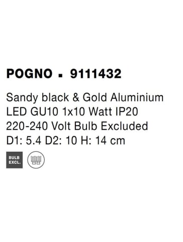 POGNO aplica AP1 - 9111432 - Sandy black & Gold Aluminium [8]
