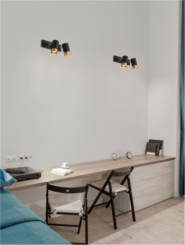 Aplice - POGNO aplica AP2 - 9111434 - Sandy black & Gold Aluminium