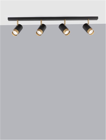 Plafoniere - POGNO aplica AP4 - 9111436 - Sandy black & Gold Aluminium
