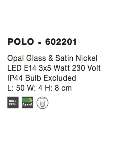 POLO aplica - 602201 - Opal Glass & Satin Nickel [2]