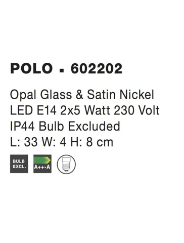 POLO aplica - 602202 - Opal Glass & Satin Nickel [3]