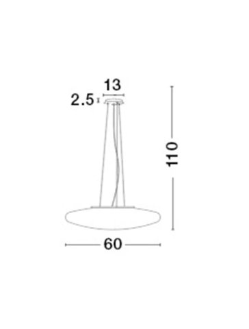 PRESSIONE suspensie SP1 - 4587601 - Opal Glass Satin Metal Base Chrome Aluminium [2]