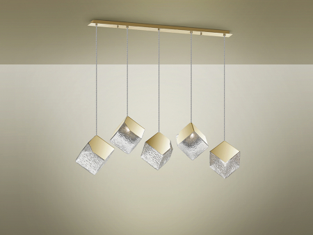 Lustre simple - Suspensie moderna Priscila 720595 LAMP 5L GOLD - SCHULLER