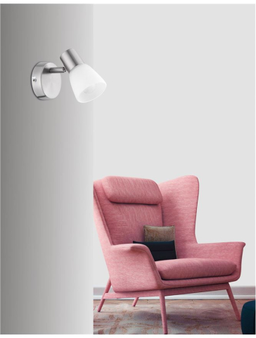 Aplice - PUBLICO aplica AP1 - 667001 - Opal Glass Satin Nickel Metal