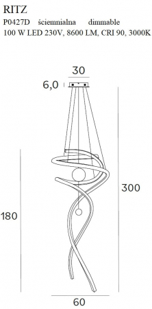Corp de iluminat modern cu LED RITZ P0427D [1]