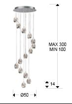 Suspensie moderna Rocio 785635B ·ROCIO· LED LAMP, 14L., CHROME, DIMMABLE - Schuller [1]