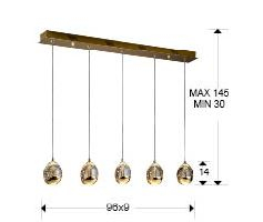 Suspensie moderna Rocio783627 ·ROCIO· 5 LED LAMP, GOLD - Schuller [1]