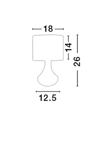 ROSIA veioza - 7605163 - Matt White Metal White Fabric Shade [2]