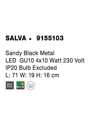SALVA aplica AP3 - 9155103 - Sandy Black Metal [6]