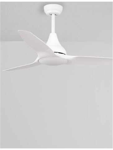 SAMOA plafoniera - 5267301 - Body: Steel Matt White and Glass, Blades: White ABS [2]