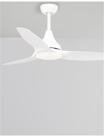 SAMOA plafoniera - 5267301 - Body: Steel Matt White and Glass, Blades: White ABS [3]