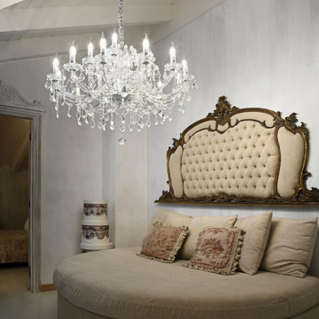 CANDELABRU CLASIC CU CRISTAL NAPOLEON SP18 CROM - IDEAL lUX [1]