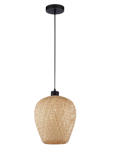 SCARLET suspensie SP1 - 9142499 - Natural Bamboo Black PVC Wire & Base [1]