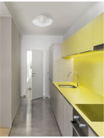SENS plafoniera - 838123 - Glear Glass White Metal