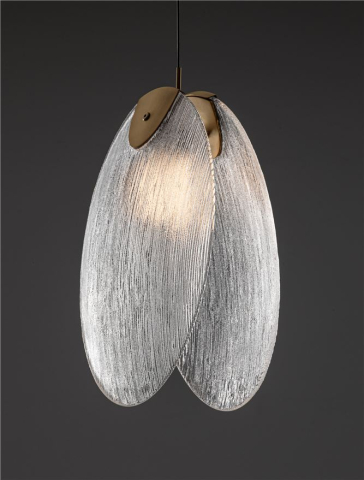 Shelina SP1 B - Antique Brass Steel & Glass