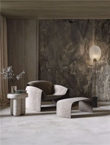 Shelina PT1 - Antique Brass Steel & Glass - lampadar