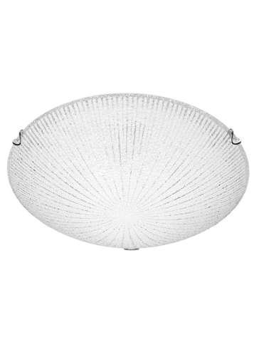 SHELL plafoniera - 702203 - White & Clear Structured Glass Chrome Metal [1]