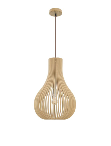 SOHO suspensie SP1 - 9138061 - Natural Wood Brown Fabric Cable Solid Wood Canopy [1]