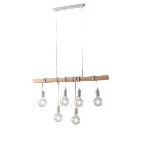 Suspensii - SOSPENSIONE ARIZONA LEGNO 6XE27 90X180CM