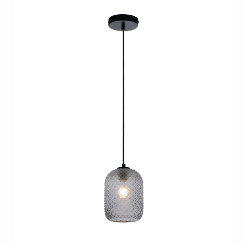 Suspensii - SOSPENSIONE ASHFORD OVALE FUME' 1XE27 15X150CM