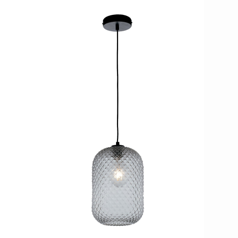 Suspensii - SOSPENSIONE ASHFORD OVALE FUME' 1XE27 20X150CM