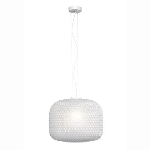 Suspensii - SOSPENSIONE ASHFORD SFERICA BIANCA 1XE27 40X150CM