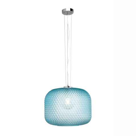Suspensii - SOSPENSIONE ASHFORD SFERICA TURCHESE 1XE27 40X150CM