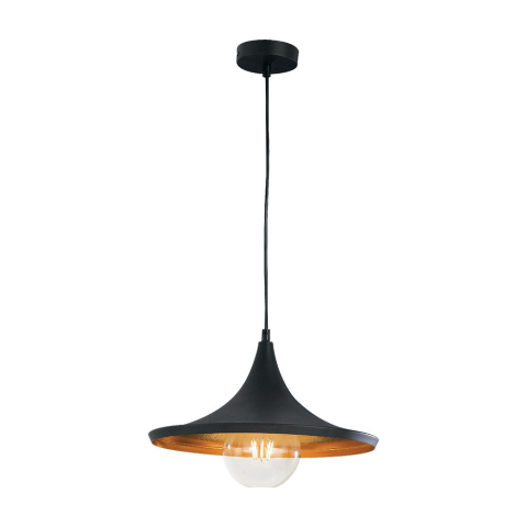 Suspensii - SOSPENSIONE BROADWAY NERA/ORO 1XE27 35X120CM