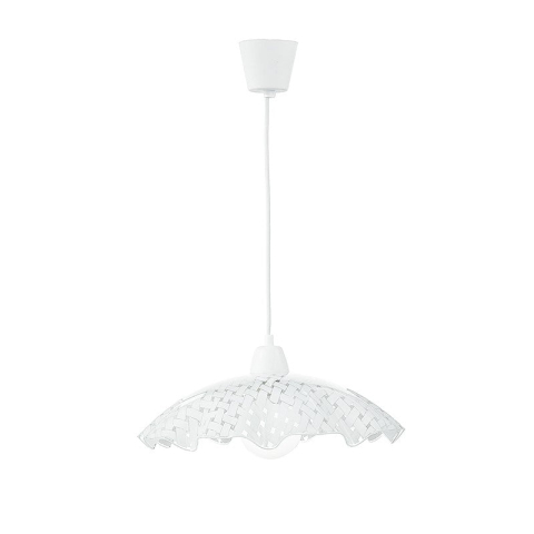 Suspensii - SOSPENSIONE CASHMERE BIANCA 1XE27 42X42X120CM