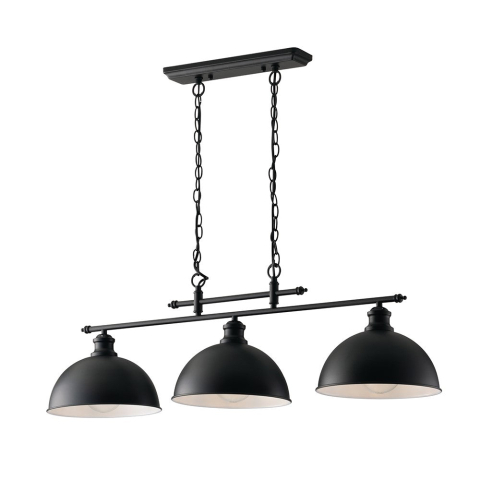 Suspensii - SOSPENSIONE CHARLESTON NERA 3XE27 99X26X120CM